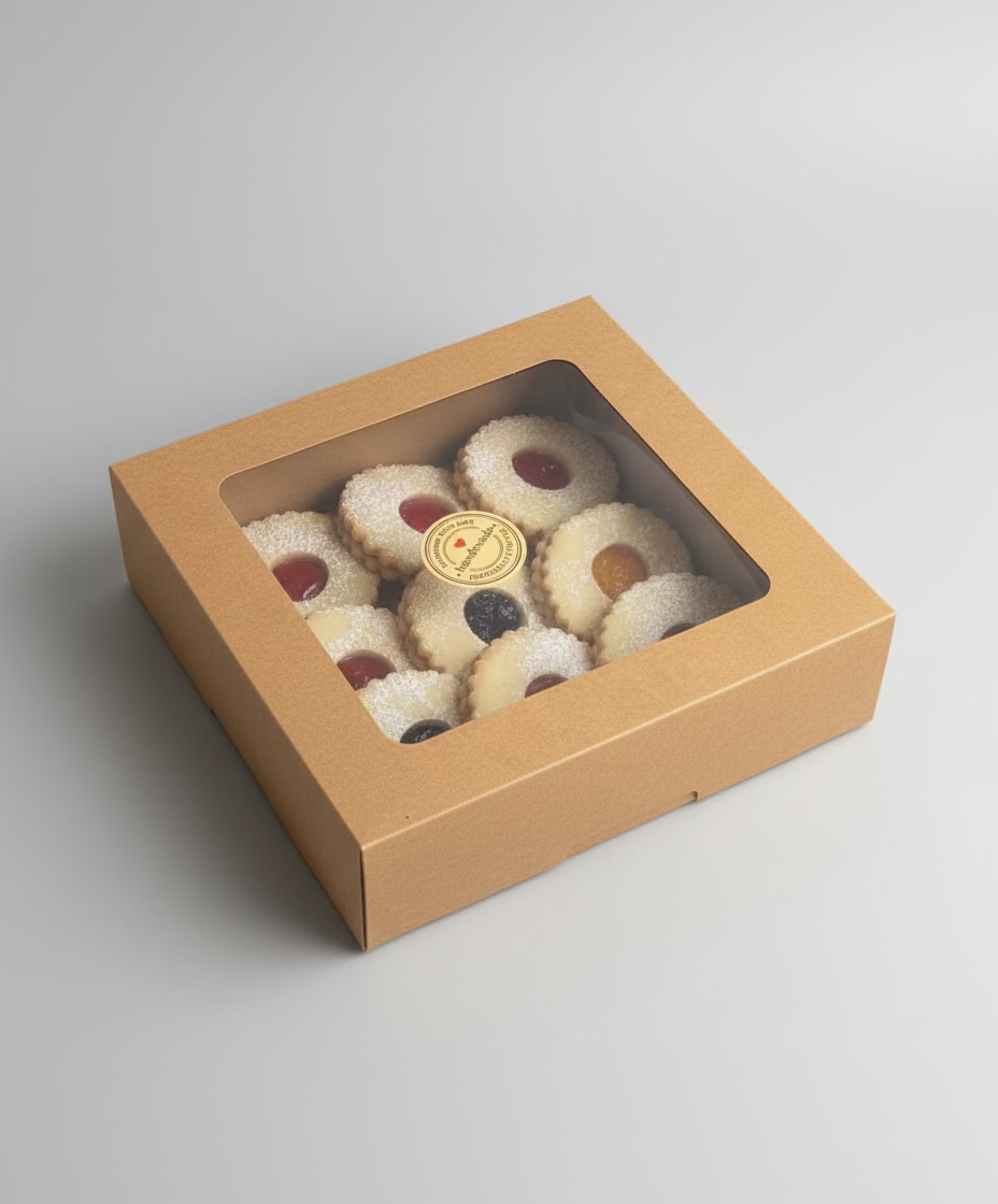 Butter Cookies with Strawberry Jam 12 units